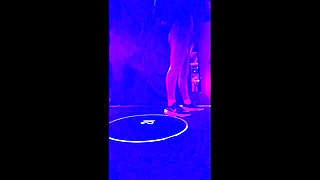 Women Feel Hot Being in the Gym and Touch Each Other in the Bathroom