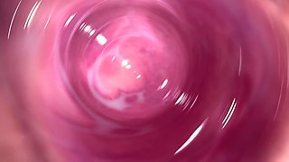 Camera Inside My Tight Creamy Pussy, Internal View of My Horny Vagina