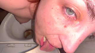 Licking Toilet Till Orgasm