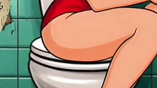 Gloryhole: Married Housewife Fucked in the Mouth and Asshole in a Dirty Public Toilet.