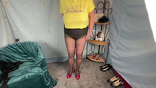 Mr MF Sucks Mrs Matures Big Granny Feet in Nylons