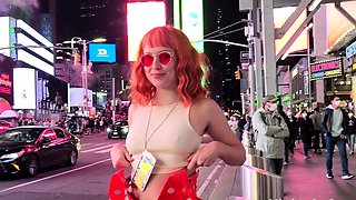 Amateur brunette Michelle with small tit