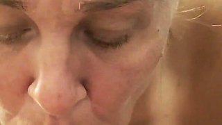 Mature with Saggy Boobs Sucking Dick Till It Explodes in Her Mouth and She Loves Swallowing It All!