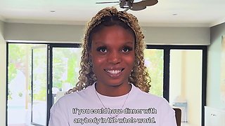 Cute Big Tits Black Teen Blows Big Cock