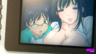 HENTAI PROS - Busty Beauties Settle Their Feelings By Sharing A Wild Threesome With Their Hard Neighbor