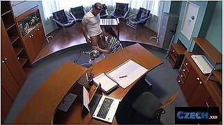 Doctor Fucks Patient Hard On Desk To Cure Back Problems - George Uhl And Brunette Babe