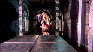 Beautiful Blonde 3D Elf Fucked Against the Wall by Big Cock