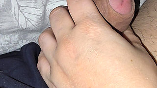 Step Mom Every time she pulls on the balls, step son squirts cum or not