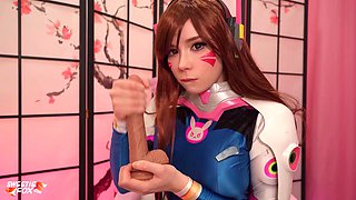 Minx Cosplay D.Va from Overwatch and Anal Masturbates to Crazy Orgasm with Dildo