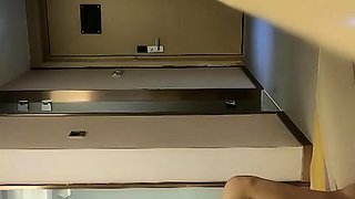 Cute amateur asian web cam girl playing with her toy