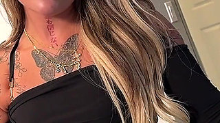 Tatted Blonde Brit Ali Roses Rides Teddy Tarantinos Big Dick