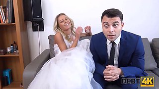 DEBT4k. Debt collector tracks down sexy girlfriend and they have an affair