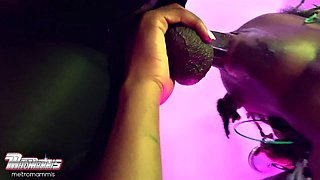 Trixxies Deep Throat Gag with Two Tongues Swallows Cum