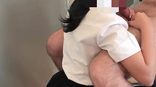 A cute Thai student in uniform get fucked by a big white dick after school