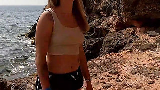 Uncut - Horny Spanish Amateur Couple Persuades Me to Have a Threesome in Public - Bts