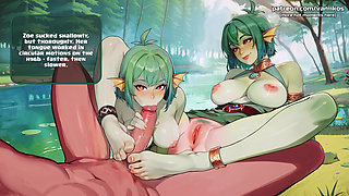 Big Ass 18yo Monster Girls Get Huge Anal Gapes After Some Ass Fucking Threesome with Creampie - Harem Vs Zombies (steam Game)