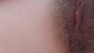 Milky Tits and Hairy Pussy Flashing in the Forest