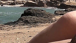 Nasty Girl Gave Me Stunning Handjob at a Nude Beach with a Huge Cumshot