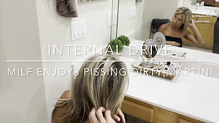 Blonde Enjoys Pissing Dirty Martini