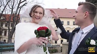 Hunt4k. lovely teen bride gets banged for money in front of her groom