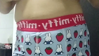 Sexy Filipina Milf, Playing In Her Miffy Bra & Panties