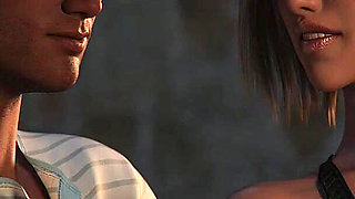 Dominos Beach 7 Zoe's Handjob, Slurp & Titjob Cum on Face