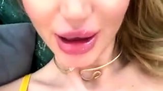 Naughty blonde teen girl loves to use her toy