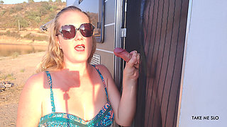 Outdoor and Public: Vacation Handjob with Ana Slo - TAKE ME SLO