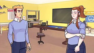 Lingerie-clad hentai anime fun at the academy