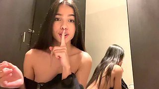 Marianamx Squirts Hard in Store Fitting Room - Latina Solo Masturbation Orgasm