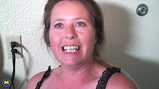 Mature Lady with Beautiful Horny Eyes Loves a Fat Black Cock