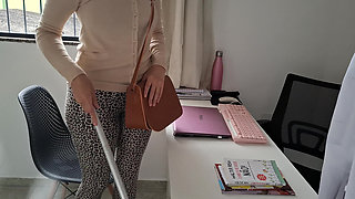 Blind patient goes to the doctor for an anal exam.