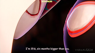 Spider-Verse Parody - Miles & Gwen's First Lesson in Love WM 30FPS (Sound) By Visualoos Animation 3D Hentai