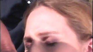 Whorish school dame offers all her crevasses for outdoor dual porking