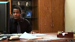 DOWN FOR BBC - Secretary Slips Off Skirt For BBC