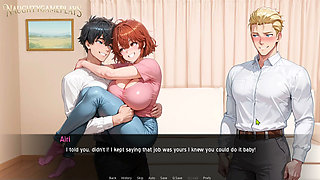 housewife being a slut and sucking two cocks at the same time - Help! I Married a Slut! Part 14 By Creamy Games