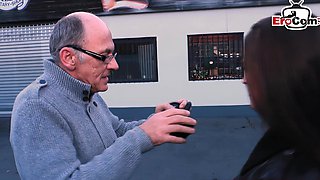 Old man persuades German woman to have sex on the street
