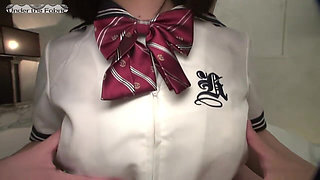 G-cup Lookalike Beauty - Uniform Hotel Date Turns Intimate