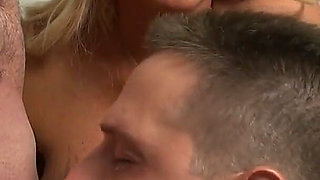 Blond Muscle MILF Make Her Cuckold Loser Bi