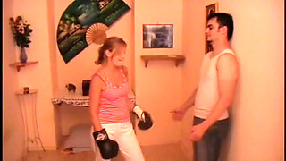 Intense punching and beating of slave