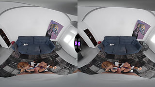 Mini Mitzi Invites Lucianna Luci For Threesome Striptease And Double Blowjob Fun - TmwVRnet