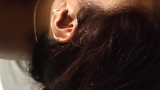 Indian MILF Slave Olivia Deepthroat Blowjob Face Fuck by her Master with Slap, Handjob Jerk Cumshot Happy Ending first time ever