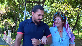 Chubby Mature Gets Ass Destroyed in My Driving Bus