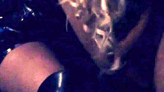 Blonde Domme Teases Harnessed Man In Dungeon