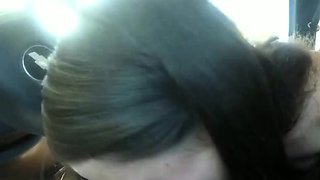 Car Blowjob and Cum Swallow With Mexican Stud