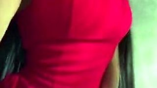 Brunette enjoys the toy on gaping pussy while masturbating
