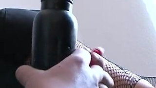 Dominating a masked woman