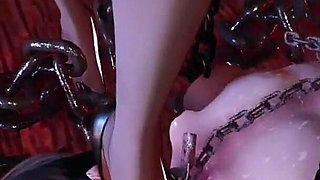 B016 Slave Being Fucked From Front to Back by a Dildo