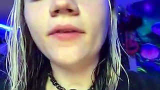 Naughty blonde teen girl loves to use her toy