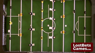 A Strip Foosball Game Promises a Spanking Treat at the End